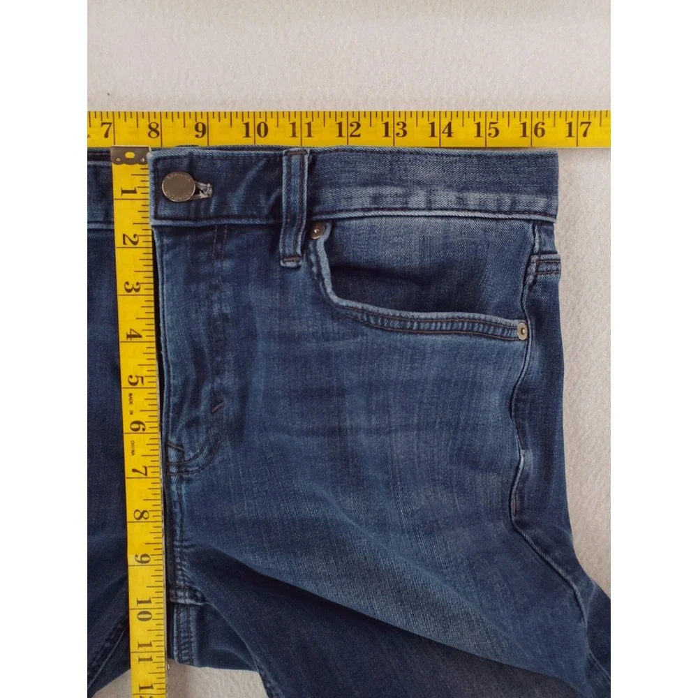 Banana Republic Jeans Mens 32x36 Blue Traveler Slim Tapered Stretch Denim Pants